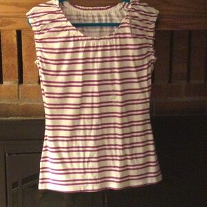 White and Purple top. Size Medium